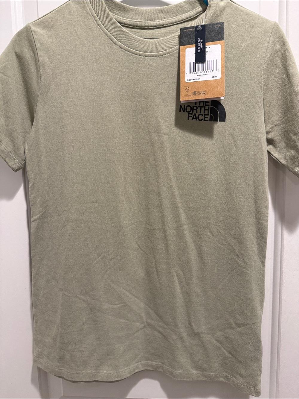 NWT The North Face woman’s Short Sleeve Crew Tee - Sage Green